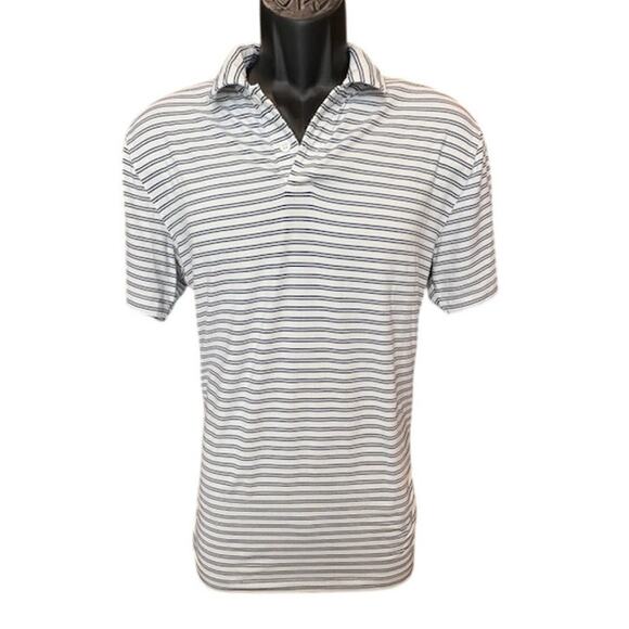 Abercrombie & Fitch Soft Air Knit Polo in Blue & White Stripes - Size Medium - Picture 2 of 6